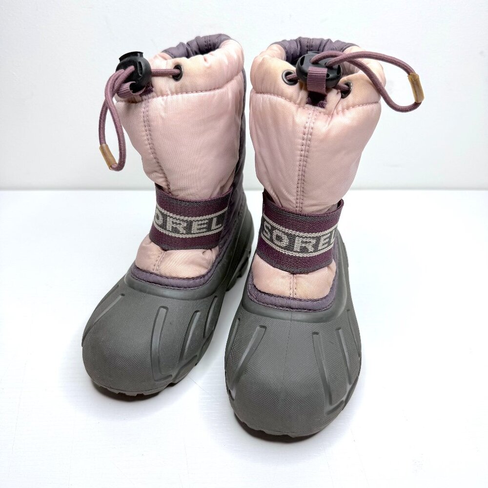 SOREL Girls Waterproof Lined Insulated Winter Snow Boot 12 Pink Gray NC1799-635